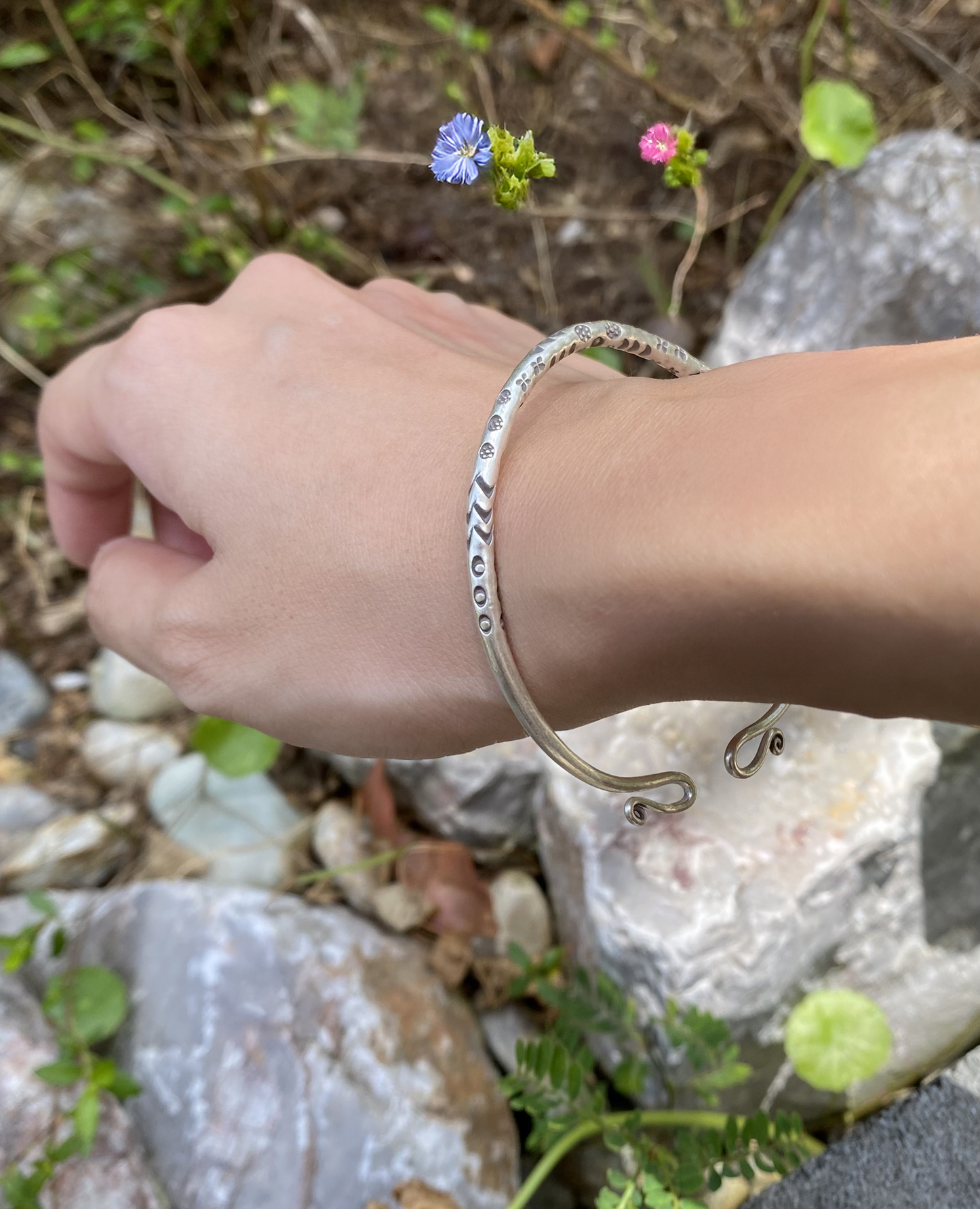 Handcrafted sterling silver bracelets