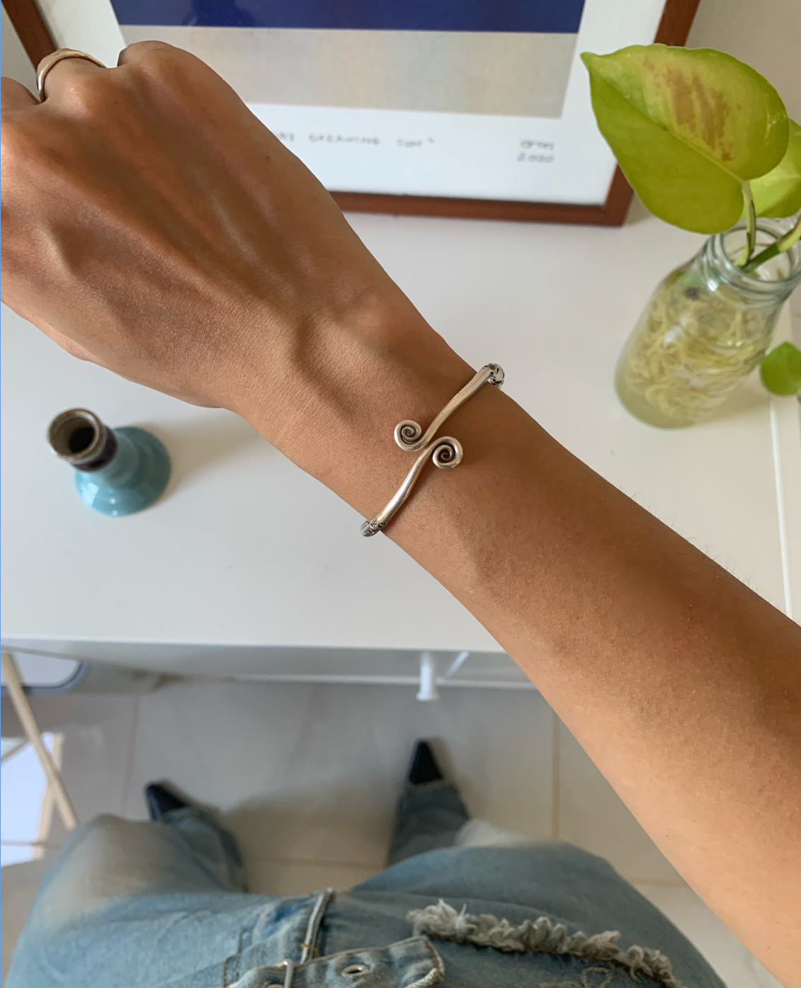 Handcrafted sterling silver bracelets